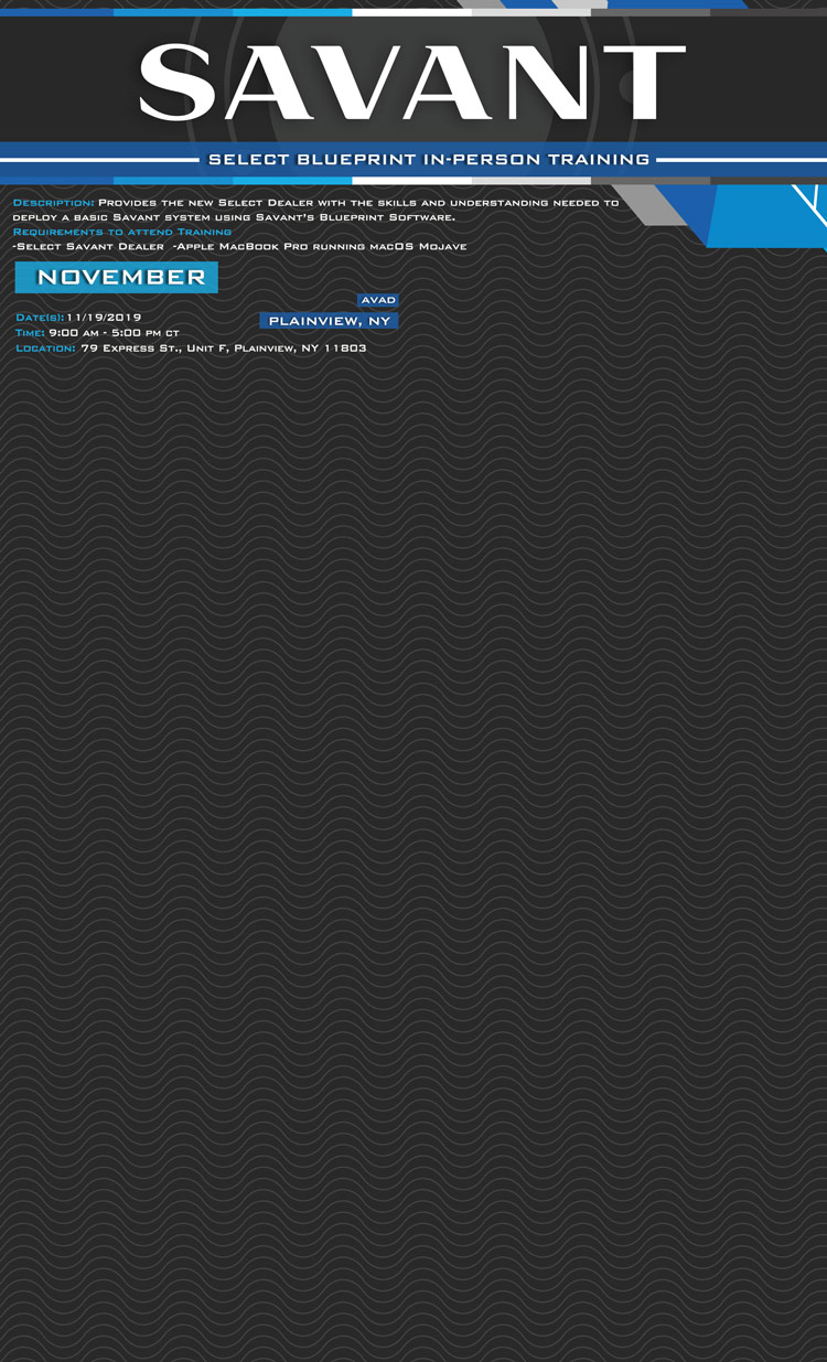 SAVANT Events Page SAVANT Events Page